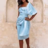ALAYNA Extreme Bow Midi Dress In Baby Blue Satin 2 ALAYNA Extreme Bow Midi Dress In Baby Blue Satin -Wedding Guest Dresses Sales 2B 652ae5f0 28f9 479f b584 c19f3dc5bdea