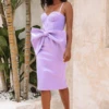 SHILOH Extreme Bow Corset Detail Midi Dress In Lavender Satin -Wedding Guest Dresses Sales 8B ae2878fc dd00 4d71 aa41 5adc3216979d