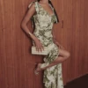 KAMILA Tie Strap Micro Button Maxi Dress In Botanical Print 2 KAMILA Tie Strap Micro Button Maxi Dress In Botanical Print -Wedding Guest Dresses Sales GreenDress 6e8d8959 a7e0 42eb b74c d06ed1188c22