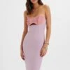 LAYLA Colour Block Pleated Bandeau Dress In Lilac -Wedding Guest Dresses Sales LA 222DS22 PUR 6605