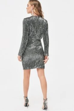 JADE Ruched Sequin Mini Dress In Grey Sequin 11 JADE Ruched Sequin Mini Dress In Grey Sequin -Wedding Guest Dresses Sales LA SUMMER19 29486