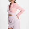 ELLIE Colour Block Blazer Wrap Mini Dress In Lilac & Pink 1 ELLIE Colour Block Blazer Wrap Mini Dress In Lilac & Pink -Wedding Guest Dresses Sales LA WINTER22 ECOM 19446